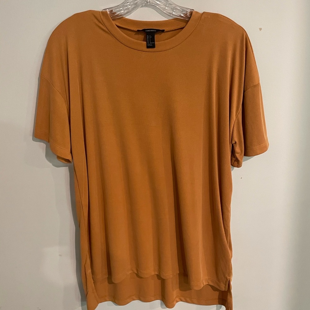 Forever 21 Oversized Mustard T-shirt